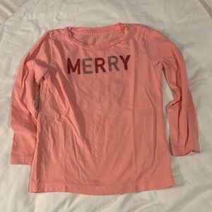 Crewcuts Pink 'MERRY' Long Sleeve Tee